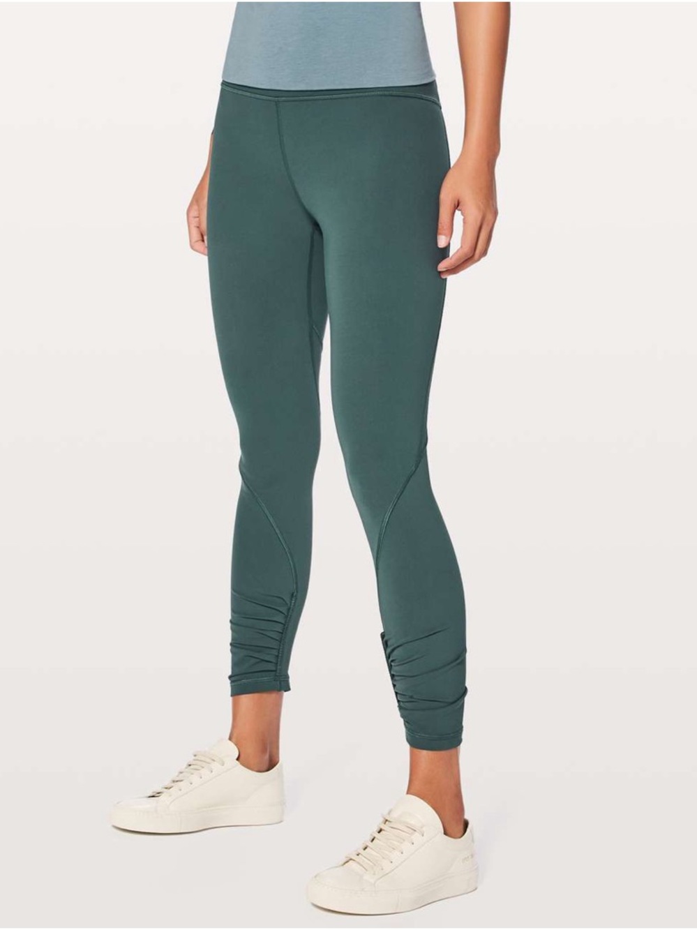 Lululemon Play Off The Pleats Tight 25” Teal Shadow Size 8
